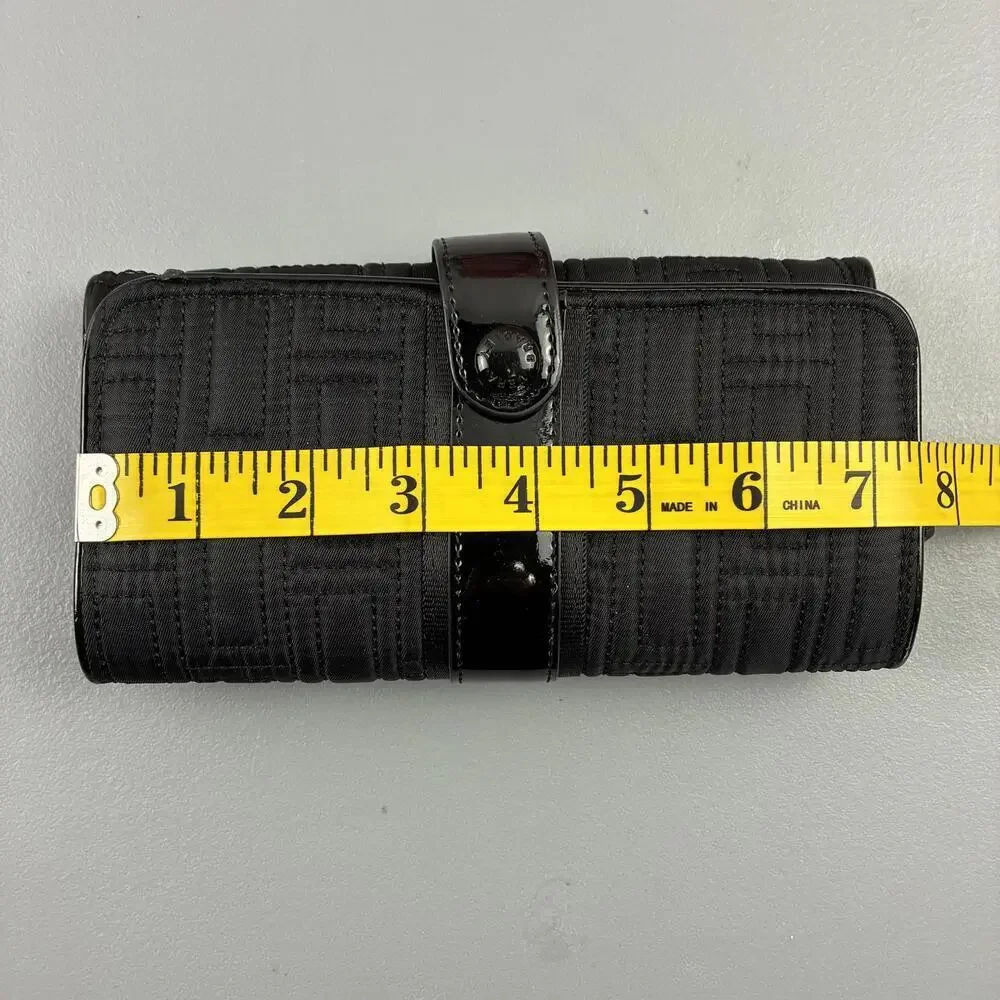 Vera Bradley Black Quilted Women's Wallet with Patent Leather Strap - Picture 7 of 8